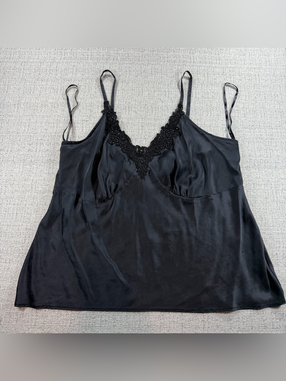 Vintage Y2K Worthington Woman Silk Lace Camisole Size 1X Fairy Grunge Goth